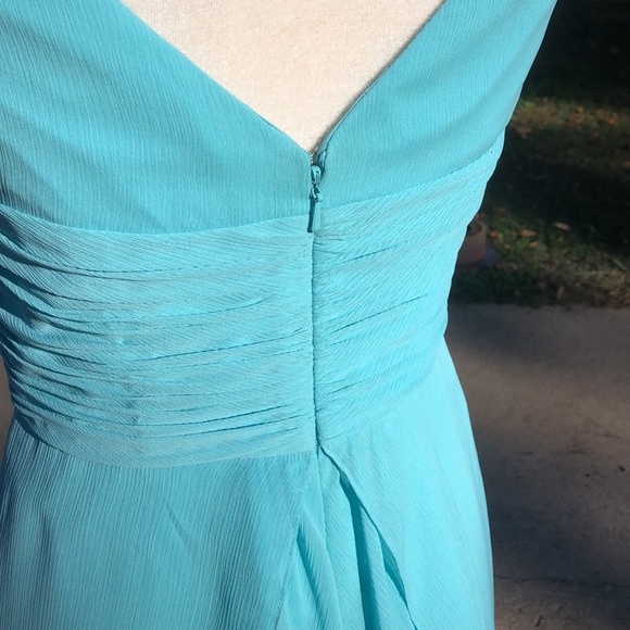 EUC Gorgeous Aqua David’s Bridal Dress - Picture 7 of 9